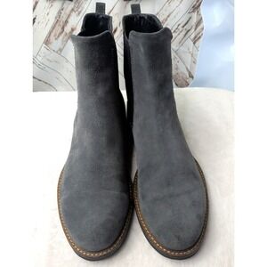 Ecco Elaina Gray Suede Chelsea Boots